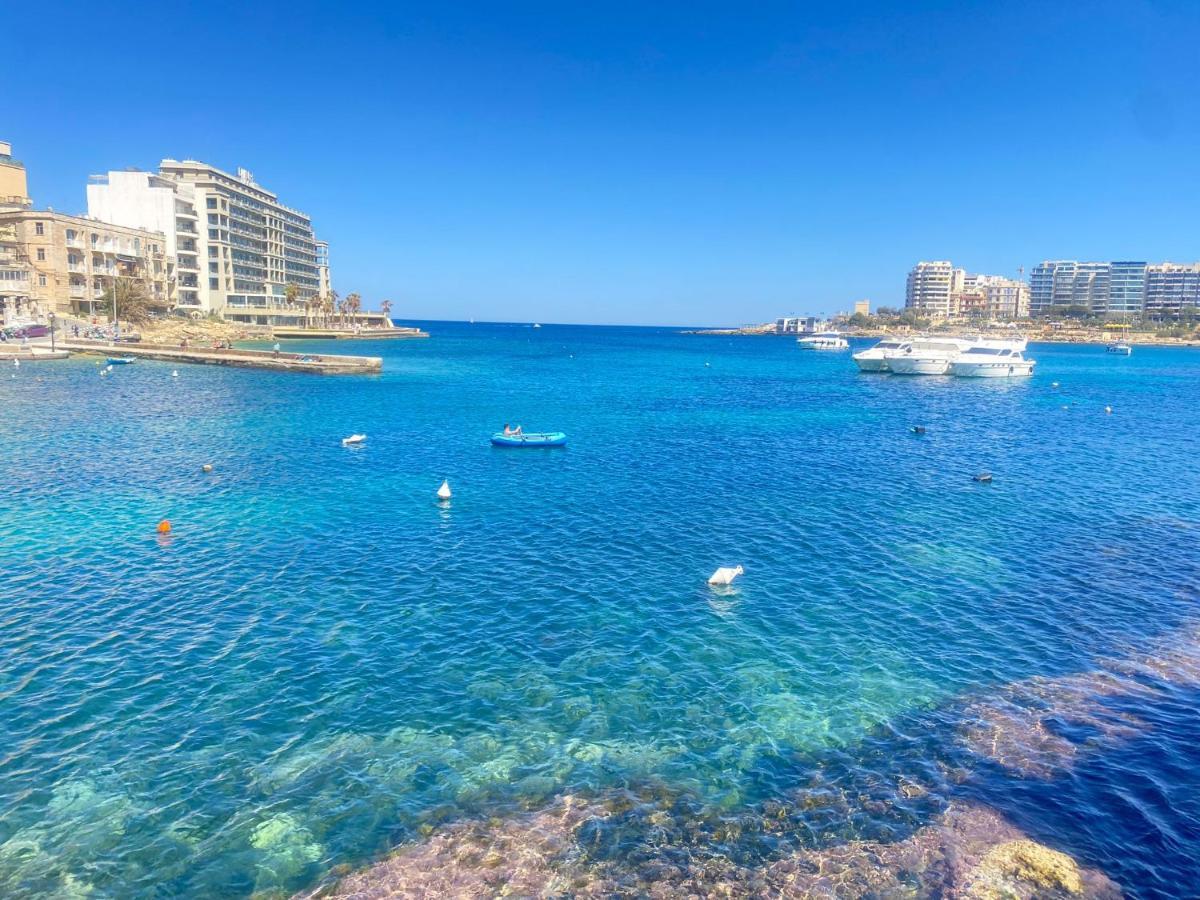 F2 - Lovely Two Bedrooms Flat Sea View, St Julians San Ġiljan Buitenkant foto